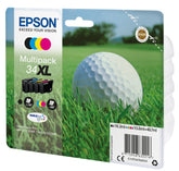 Epson 34XL - Pack de 4 - XL - preto, amarelo, azul cyan, magenta - original - blister - tinteiro - para WorkForce Pro WF-3720, WF-3720DWF, WF-3725DWF