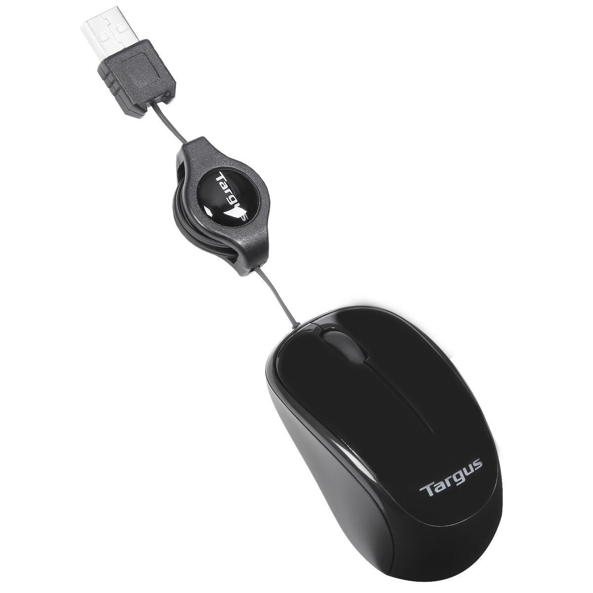 Targus - Ratón - para diestros y zurdos - óptico - 3 botones - con cable - USB - negro