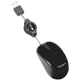 Targus - Mouse - right- and left-handed - optical - 3 buttons - with cable - USB - black