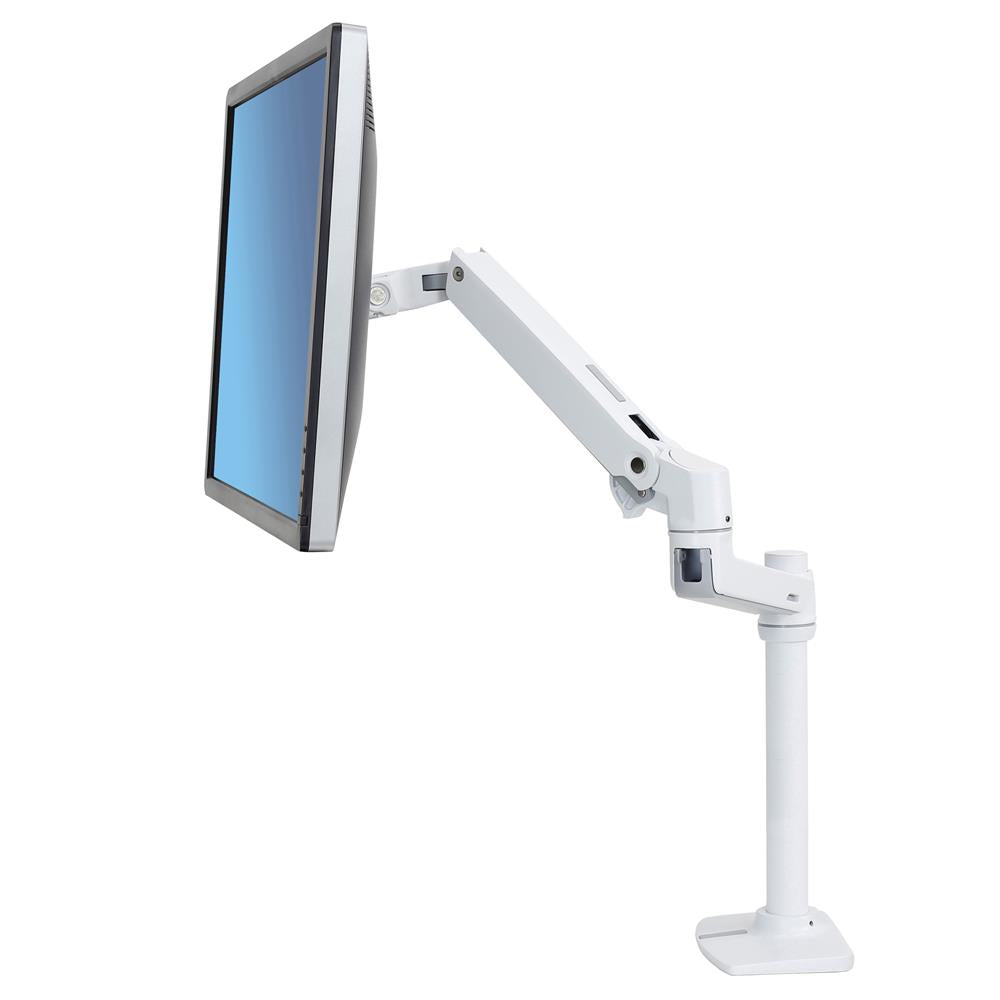 Ergotron LX - Kit de montagem (braço articulado) - para Monitor - alumínio, aço - branco - tamanho de tela: até 32'' - montável na secretária