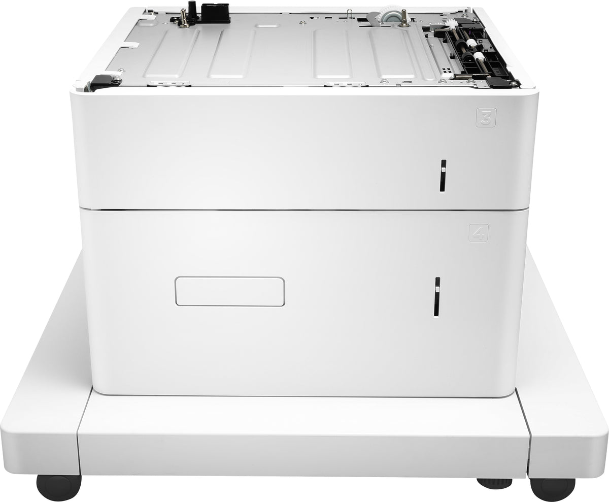 Alimentador de papel y soporte HP - Base de impresora con alimentador de medios - 2550 hojas en 2 bandejas - para LaserJet Enterprise MFP M634, LaserJet Enterprise Flow MFP M634, MFP M635, MFP M636