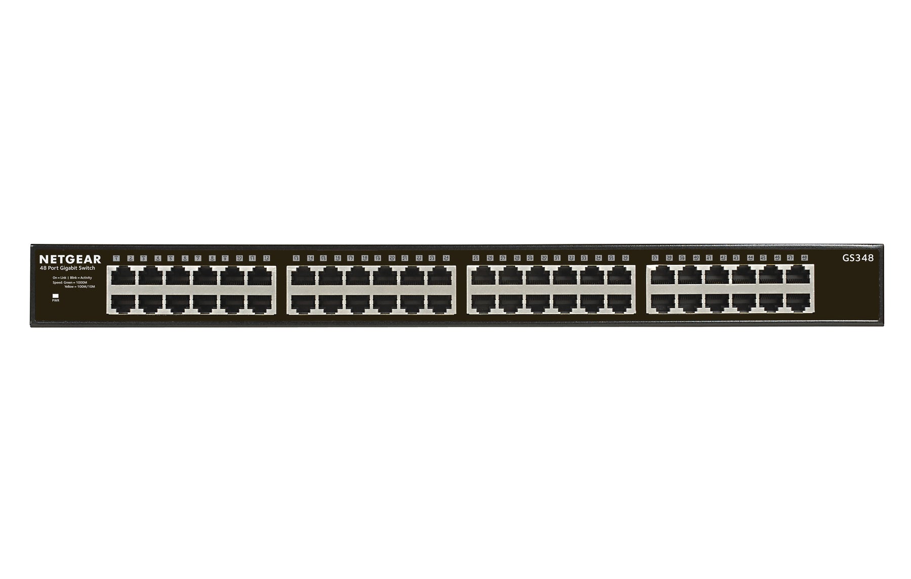 NETGEAR SOHO GS348 - Switch - no management - 48 x 10/100/1000 - desktop, rail mountable