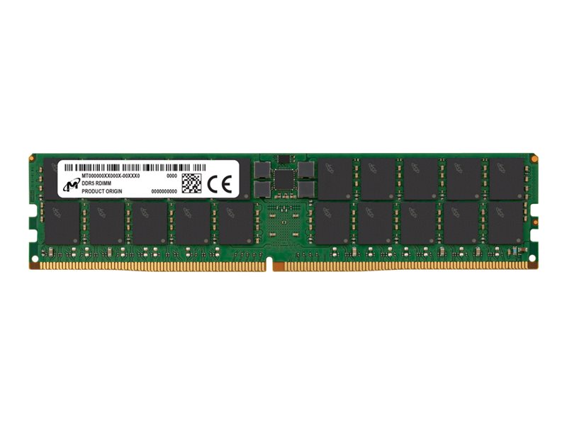 Micron - DDR5 - módulo - 64 GB - DIMM de 288 pines - 4800 MHz / PC5-38400 - CL40 - 1,1 V - registrado - ECC (MTC40F2046S1RC48BA1R)