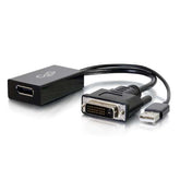 C2G DVI to DisplayPort Adapter Converter - Video Converter - DVI - DisplayPort - Black