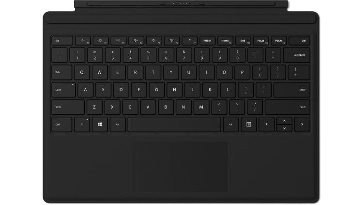 Microsoft Surface Pro Type Cover with Fingerprint ID - Keyboard - with trackpad, accelerometer - backlight - Spanish - Black - Business - for Surface Pro (Mid 2017), Pro 3, Pro 4