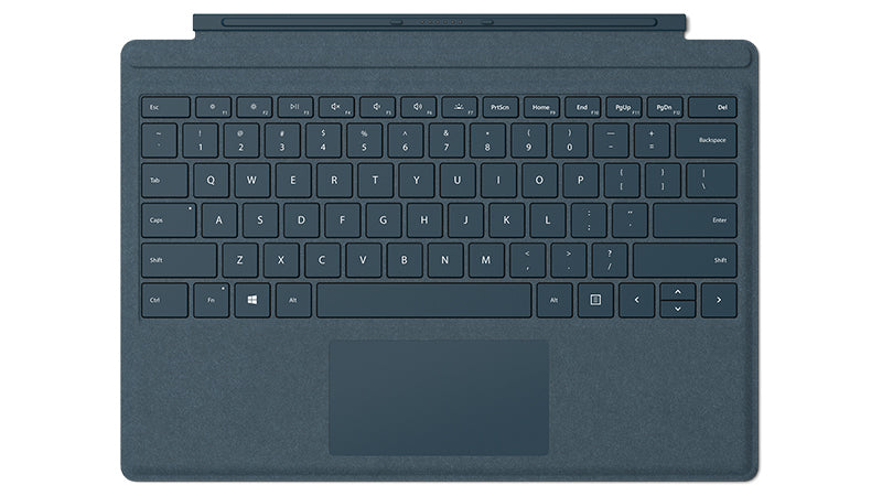 Microsoft Surface Pro Signature Type Cover - Teclado - com trackpad, acelerómetro - retroiluminação - Português - azul cobalto - comercial - para Surface Pro (meados de 2017), Pro 3, Pro 4
