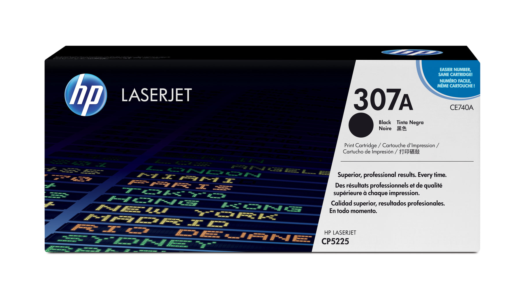 HP 307A - Black - Genuine - LaserJet - Toner Cartridge (CE740A) - for Color LaserJet Professional CP5225, CP5225dn, CP5225n