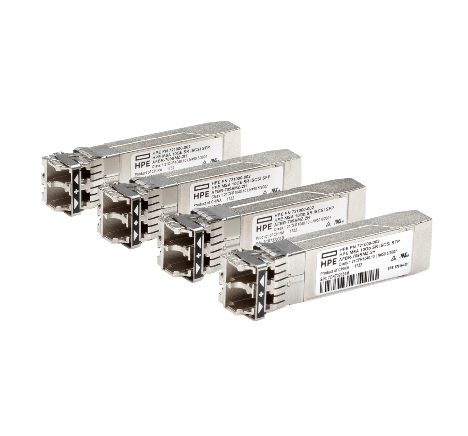 HPE - Módulo de transceptor SFP+ - 10 GigE, iSCSI - 10GBase-SR (pacote de 4)