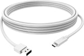 Cable USB-C a USB-A de instalación profesional VISION - GARANTÍA DE POR VIDA - ancho de banda de 5 gbit/s - admite corriente de carga 3A - USB-C 3.1 (M) a USB-A 3.0 (M) - diámetro exterior 4,0 mm - 22 +30 AWG - 1 m - blanco