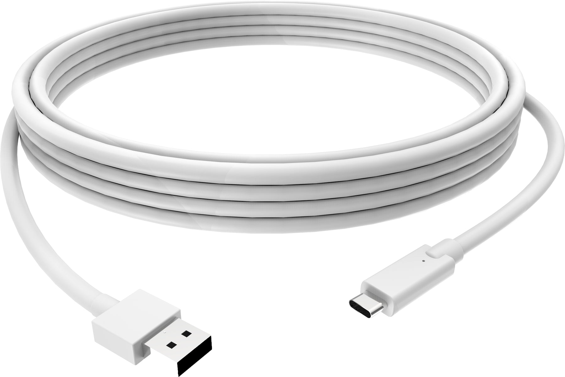 Cable USB-C a USB-A de instalación profesional VISION - GARANTÍA DE POR VIDA - ancho de banda de 5 gbit/s - admite corriente de carga 3A - USB-C 3.1 (M) a USB-A 3.0 (M) - diámetro exterior 4,0 mm - 22 +30 AWG - 1 m - blanco