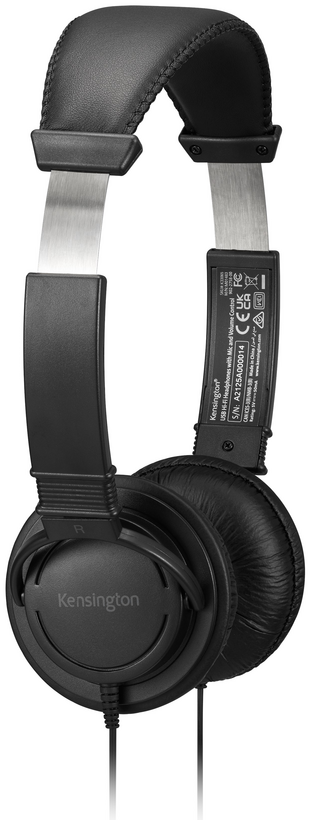 Kensington Hi-Fi Headphones with Mic - Auriculares supraaurales con micrófono - intrauditivos - con cable - conector de 3,5 mm