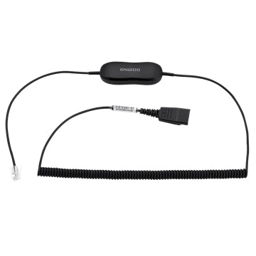 Jabra GN1218 AC Attenuation - Headset Cable - Quick Disconnect Jack - 2 m - for Cisco IP Phone 78XX, 88XX, BIZ 1500, 2300, 2400