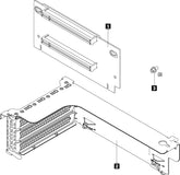 Lenovo Riser 1 Kit - Tarjeta vertical - para ThinkAgile VX Certified Node 7Y94, ThinkAgile VX5520 Appliance, VX7520 Appliance