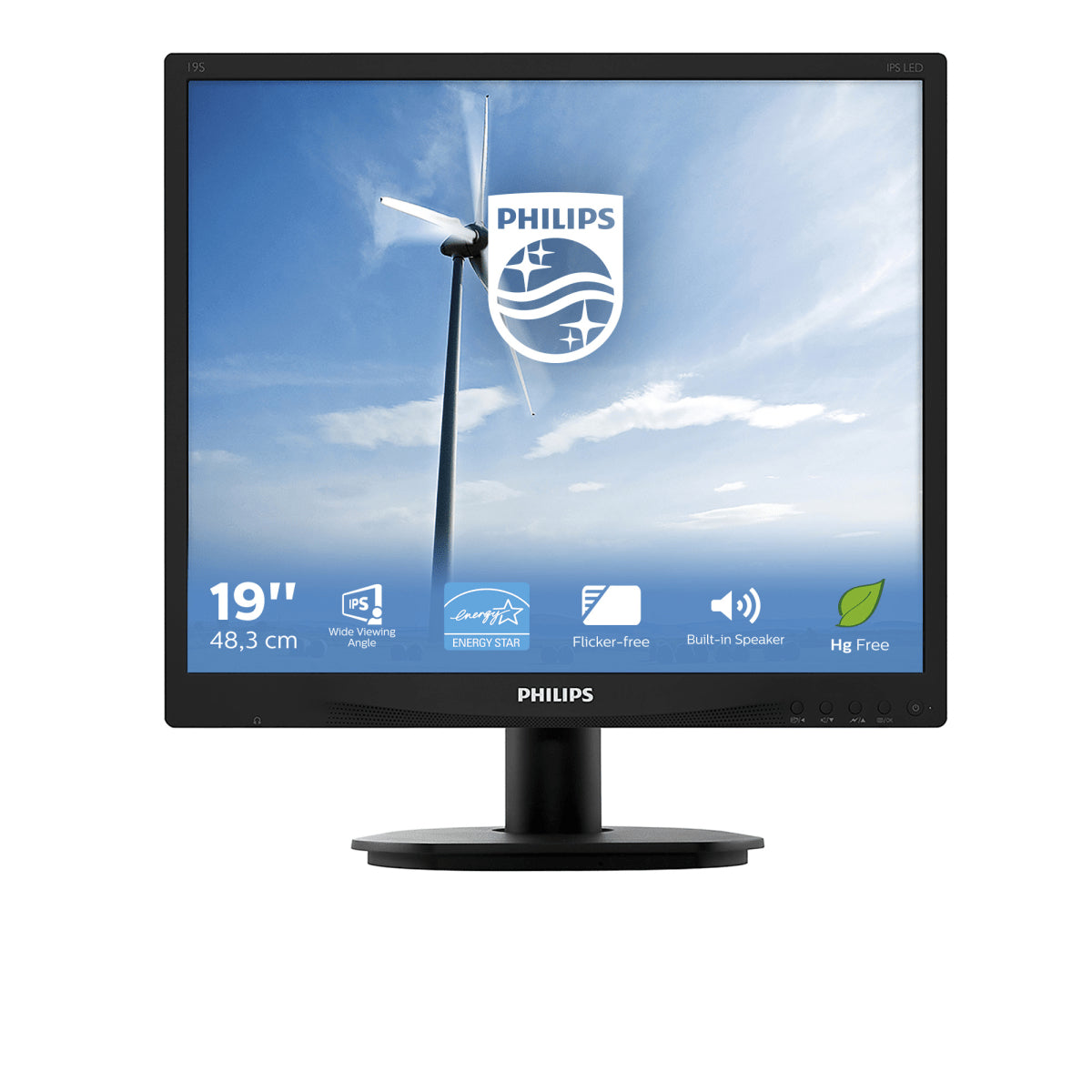 MONITOR PHILIPS LED IPS 19" 5:4 1280x1024 VGA DVI ALTAVOCES