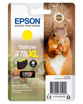 Epson 378XL - 9.3 ml - XL - yellow - original - blister - ink cartridge - for Expression Home XP-8605, 8606, Expression Home HD XP-15000, Expression Photo XP-8505, 8700