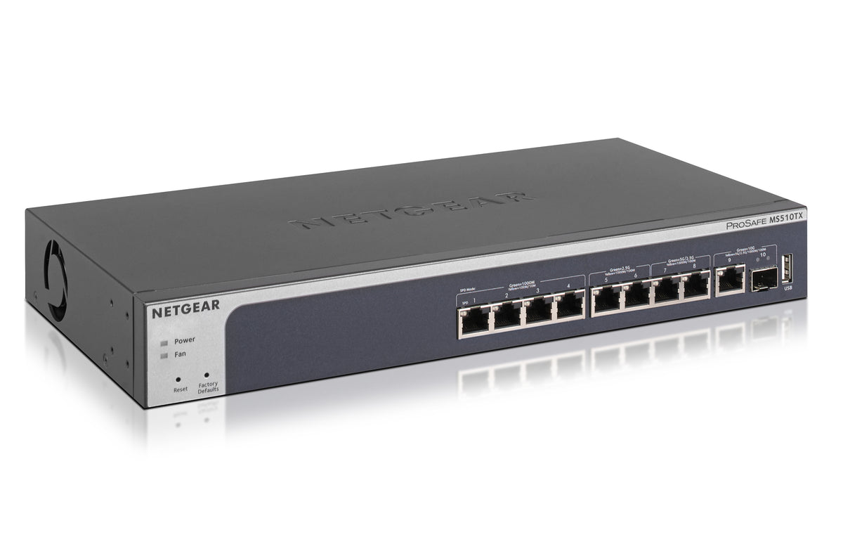 NETGEAR Smart MS510TX - Switch - L3 Lite - Smart - 4 x 10/100/1000 + 2 x 100/1000/2.5G/5G + 2 x 100/1000/2.5G - desktop, rail mountable