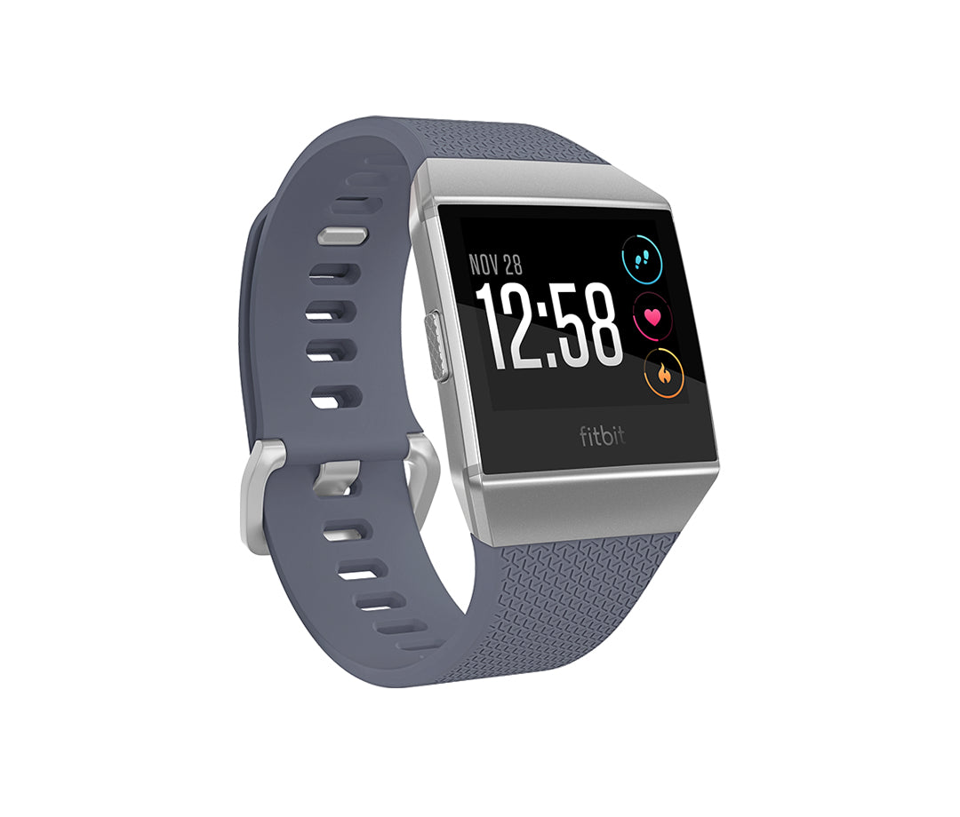 Fitbit Ionic - Relógio inteligente - Bluetooth, Wi-Fi, NFC - 50 g - azul cinzento, cinza prateado