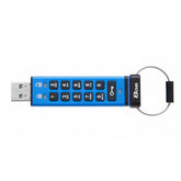 Kingston DataTraveler 2000 - Drive flash USB - encriptado - 8 GB - USB 3.1 Gen 1