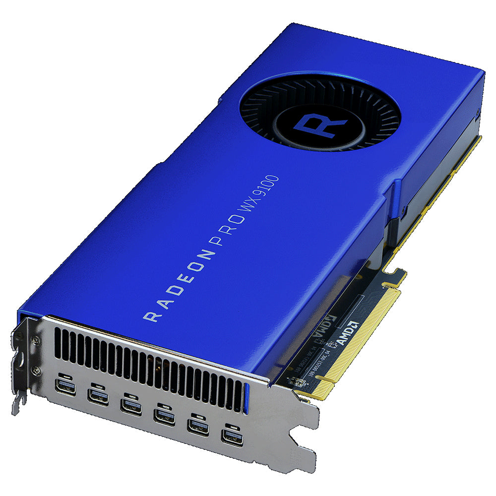 AMD Radeon Pro WX 9100 - Tarjeta gráfica - Radeon Pro WX 9100 - 16 GB HBM2 - PCIe 3.0 x16 - 6 x Mini DisplayPort