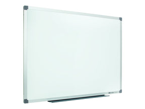 Nobo Classic - Quadro branco - montável na parede - 1500 x 1000 mm - aço lacado - magnético - branco - moldura de alumínio com tampas cinzentas