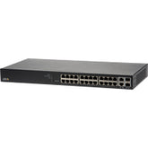 Axis T8524 PoE+ Network Switch - Interruptor - Administrado - 24 x 10/100/1000 (PoE+) + 2 x combo Gigabit SFP (ligação ascendente) - desktop, montável em trilho - PoE+ (370 W) - para AXIS M3067-P, M3068-P, P1455-LE, P1455-LE-3, Camera Station S1232