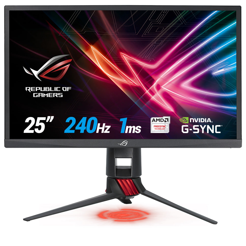 ASUS ROG Strix XG258Q - Pantalla LED - juegos - 24,5" - 1920 x 1080 Full HD (1080p) - TN - 400 cd/m² - 1000:1 - 1ms - 2xHDMI, DisplayPort - rojo, gris oscuro