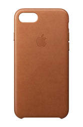 Apple - Phone Back Cover - Leather - Saddle Brown - for iPhone 7, 8