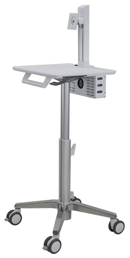 Ergotron StyleView Lean WOW SV10 - Carrinho - uso ligeiro - para ecrã LCD/equipamento PC - médico - branco, alumínio - tamanho de tela: até 24"