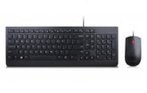 Lenovo Essential Wired Combo - Combo de teclado y mouse - USB - Español - para ThinkCentre M70q Gen 3, M70s Gen 3, M70t Gen 3, M90q Gen 2, ThinkPad T14 Gen 3, T14s Gen 3