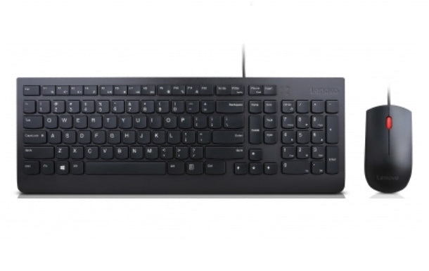 Lenovo Essential Wired Combo - Combo de teclado y mouse - USB - Español - para ThinkCentre M70q Gen 3, M70s Gen 3, M70t Gen 3, M90q Gen 2, ThinkPad T14 Gen 3, T14s Gen 3