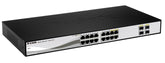 CONMUTADOR INTELIGENTE GIGABIT DE 16 PUERTOS 10/100/1000MBPS D-LINK + 4 COMBO 1000BASET/SFP