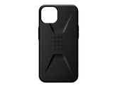 UAG Rugged Case for iPhone 13 5G [6.1-inch] - Civilian Black - Tampa posterior para telemóvel - resistente - preto - 6.1" - para Apple iPhone 13