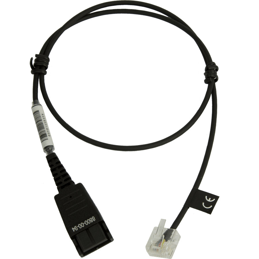 Jabra - Cable de auricular - Desconexión rápida a RJ-45 - 50 cm - para BIZ 2300, 2400, Siemens OpenStage 30, 40, 40T, 60, 80, 80T