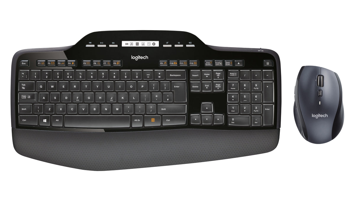 Logitech Wireless Desktop MK710 - Combinación de teclado y ratón - Inalámbrico - 2,4 GHz - Estándar internacional de EE. UU.