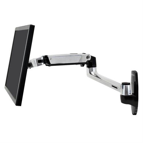 Ergotron LX - Kit de montaje (soporte de pared, brazo de monitor) - para pantalla LCD - aluminio - aluminio pulido - tamaño de pantalla: hasta 34"