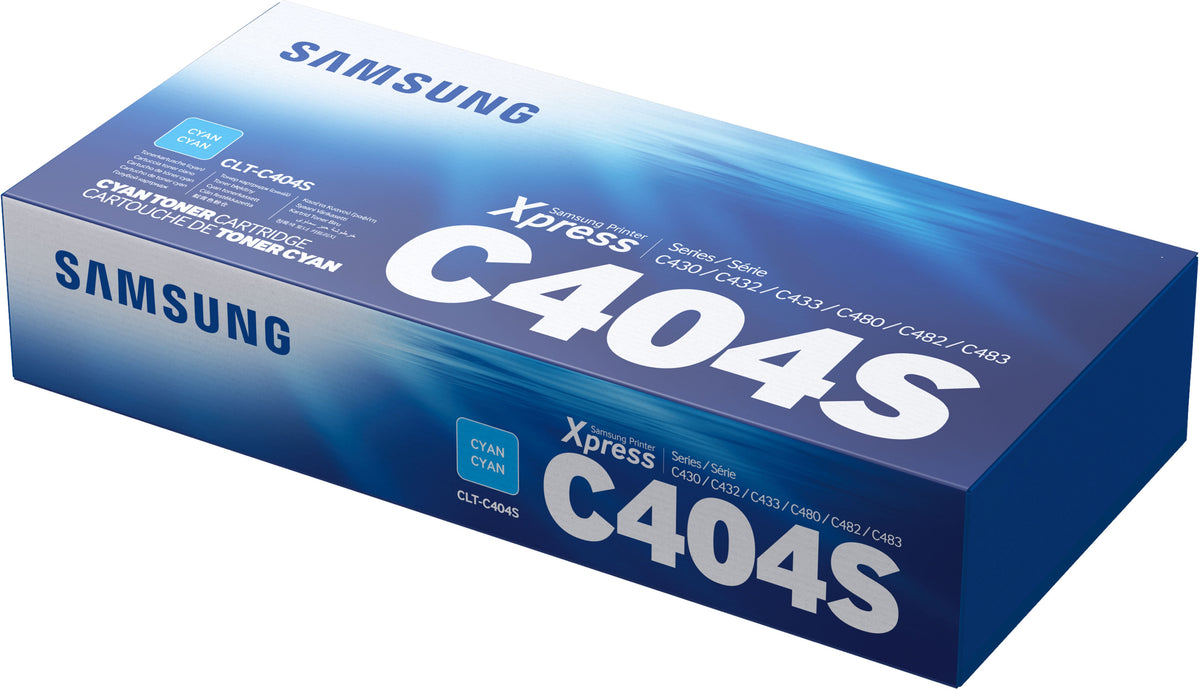 Samsung CLT-C404S - Azul cian - original - cartucho de tóner (ST966A) - para Samsung CLX-3302, 3303, 3304, 3307, Xpress SL-C432, C433, C462, C463, C467, C482, C483