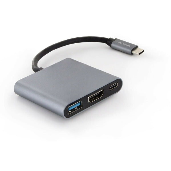 METRONIC ADAPTER USB-C MALE / HDMI - USB-A - USBC FEMALE