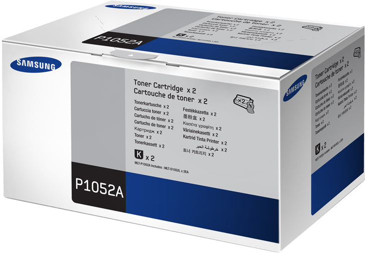 Samsung MLT-P1052A - Paquete de 2 - Alto rendimiento - Negro - Genuino - Cartucho de tóner (SV115A) - para Samsung ML-1911, 1916, 2540, 2581, SCX-4600, 4601, 4605, 4610, 4622, 4623, SF - 650, 651