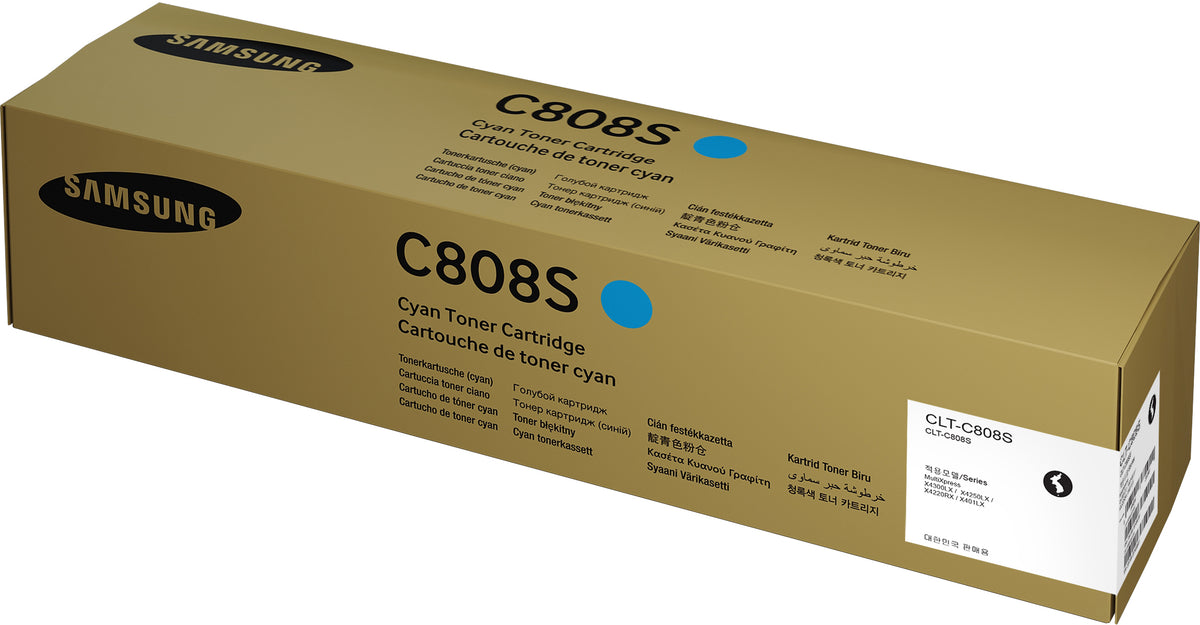 Samsung CLT-C808S - Cyan blue - original - toner cartridge (SS560A) - for MultiXpress SL-X400LX, SL-X401LX, SL-X4220RX, SL-X4250LX, SL-X4300LX