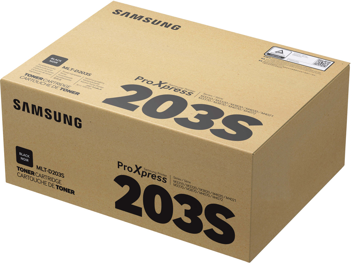 Samsung MLT-D203S - Negro - original - cartucho de tóner (SU907A) - para ProXpress SL-M3310, M3320, M3321, M3370, M3375, M3820, M3870, M4020, M4024, M4070, M4072