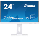 iiyama ProLite XUB2492HSU-W1 - Monitor LED - 24" (23.8" visível) - 1920 x 1080 Full HD (1080p) @ 60 Hz - IPS - 250 cd/m² - 1000:1 - 5 ms - HDMI, VGA, DisplayPort - altifalantes - branco