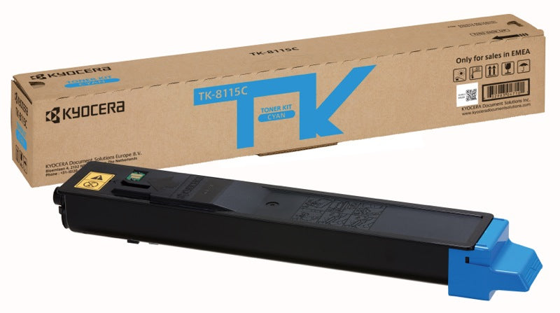 Kyocera TK 8115C - Cyan blue - original - toner cartridge - for ECOSYS M8124cidn, M8124cidn/KL3, M8130cidn, M8130cidn/KL2, M8130cidn/KL3