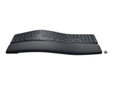 Logitech ERGO K860 Split Keyboard for Business - Teclado - Inalámbrico - Bluetooth LE - QWERTY - Estándar internacional estadounidense - Grafito