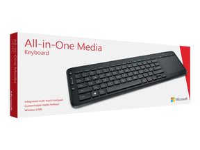 Microsoft All-in-One Media - Teclado - sem fios - 2.4 GHz - Reino Unido