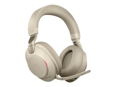 Jabra Evolve2 85 UC Stereo - Auscultadores - tamanho completo - bluetooth - sem fios, com cabo - cancelamento de ruído activo - macaco de 3,5 mm - isolamento de ruído - bege (28599-989-998)