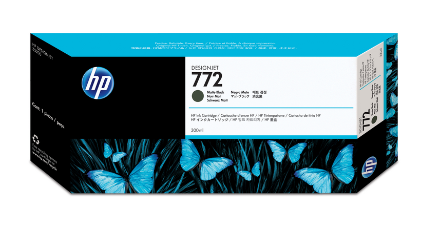 HP 772 - 300 ml - Negro mate - Original - DesignJet - Cartucho de tinta - para DesignJet HD Pro MFP, SD Pro MFP, Z5200 PostScript, Z5400 PostScript ePrinter