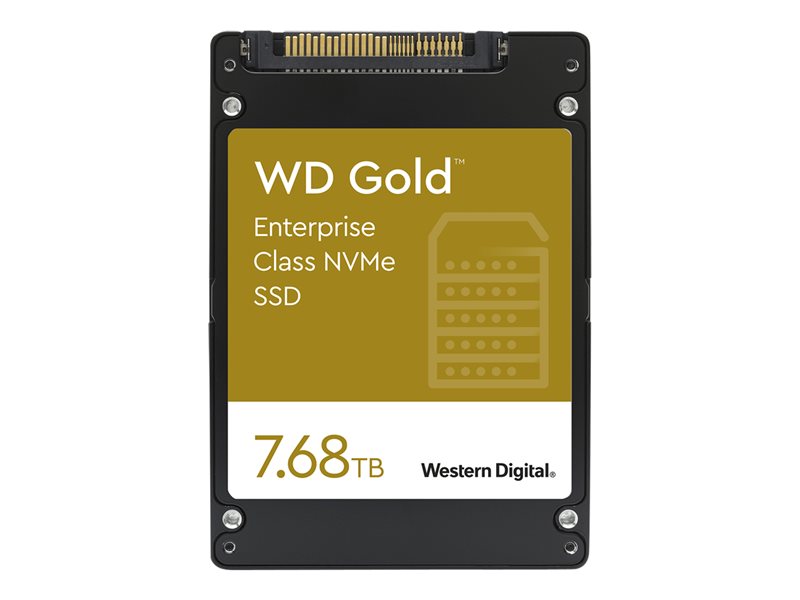 WD Gold Enterprise-Class SSD WDS768T1D0D - SSD - 7.68TB - internal - 2.5" - U.2 PCIe 3.1 x4 (NVMe)