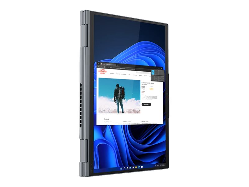 Lenovo ThinkPad X1 Yoga Gen 7 21CD - Inverted Design - Intel Core i5 1240P / 1.7 GHz - Evo - Win 11 Pro - Iris Xe Graphics - 16 GB RAM - 512 GB SSD TCG Opal Encryption 2, NVMe, Performance - 14" IPS screen touch 1920 x 1200 - NFC, Wi-Fi 6E - gray