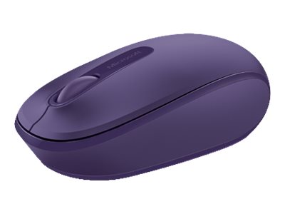 Microsoft Wireless Mobile Mouse 1850 - Rato - destros e canhotos - óptico - 3 botões - sem fios - 2.4 GHz - receptor sem fio USB - roxo pantone (U7Z-00044)