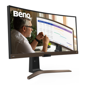 BenQ EW3880R - Pantalla LED - curva - 37,5" - 3840 x 1600 WQHD+ @ 60 Hz - IPS - 300 cd/m² - 1000:1 - HDR10 - 4 ms - 2xHDMI, DisplayPort, USB-C - altavoces con subwoofer - marrón metalizado